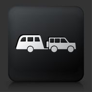 Black Square Button with Moving Car Icon N2