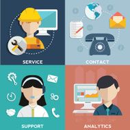 Business customer care service concept N2