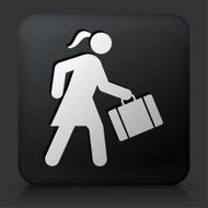 Black Square Button with Going to Work Icon N2