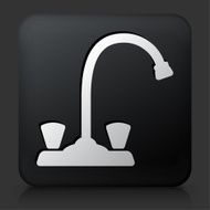 Black Square Button with Faucet Icon N2