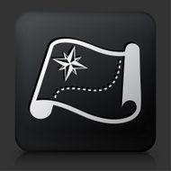 Black Square Button with Map Icon