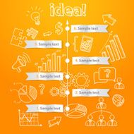 Process of idea generation business illustration vector