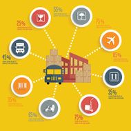 Logistic info graphic design concept colorful version clean vector N2