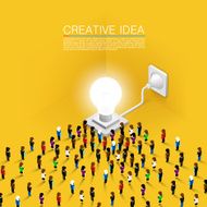 Crowd people committed idea