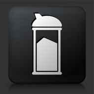 Black Square Button with Sugar Shaker Icon