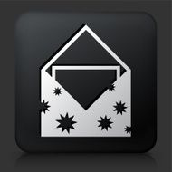 Black Square Button with Envelope Icon N2