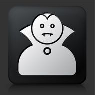 Black Square Button with Dracula Icon