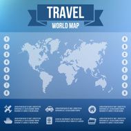 Blurred Landscape Map Web and Mobile Template Vector