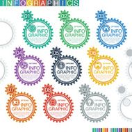 Abstract infographics flat design N13