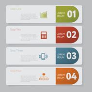 Infographic Design number banners template graphic or website layout N19