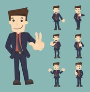 set of businessman characters poses N11