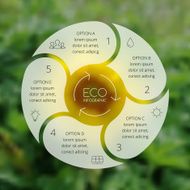 Crcle ecology infographic Nature blur background N5