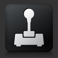 Black Square Button with Joystick Icon