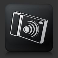 Black Square Button with Digital Camera Icon N4