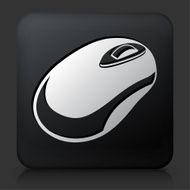 Black Square Button with Computer Mouse Icon N11
