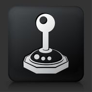 Black Square Button with Joystick Icon N2
