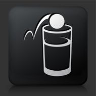 Black Square Button with Beer Pong Icon