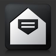 Black Square Button with Envelope Icon N3