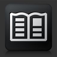 Black Square Button with Newspaper Icon N3