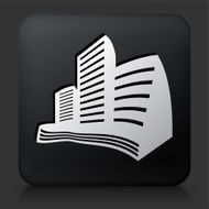 Black Square Button with Buildings Icon N5