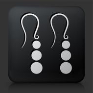 Black Square Button with Earings Icon N2