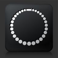 Black Square Button with Necklace Icon N2