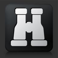 Black Square Button with Binocular Icon
