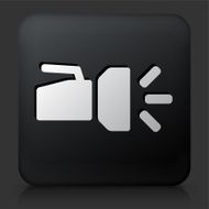 Black Square Button with Flashlight Icon N2