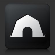 Black Square Button with Tent Icon