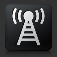 Black Square Button with Connection Icon N2