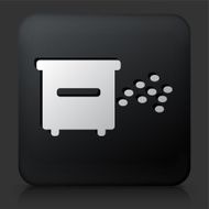 Black Square Button with Honey Bees Icon