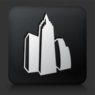 Black Square Button with Cityscape Icon N12