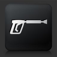 Black Square Button with Pesticide Sprays Icon