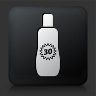 Black Square Button with Sunblock