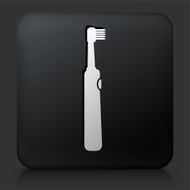Black Square Button with Electric Toothbrush Icon N2