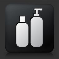 Black Square Button with Creams Icon