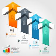 3d step up arrow staircase diagram business N2