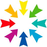 Darts Centripetal Rainbow Gradient