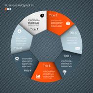 Modern vector info graphic for business project N81