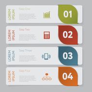 Infographic Design number banners template graphic or website layout N21