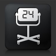 Black Square Button with Game Clock