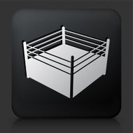 Black Square Button with Boxing Ring Icon