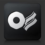 Black Square Button with Beacon &amp; Eggs Icon