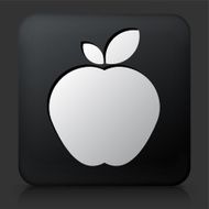 Black Square Button with Apple Icon N4