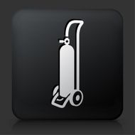 Black Square Button with Oxygen Tank Icon