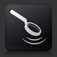 Black Square Button with Magnifying Glass Icon N5