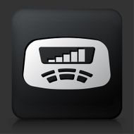 Black Square Button with Frequency Icon