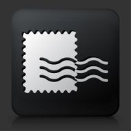 Black Square Button with Stamp Icon