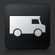 Black Square Button with Truck Icon N5