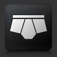 Black Square Button with Underwear Icon N3